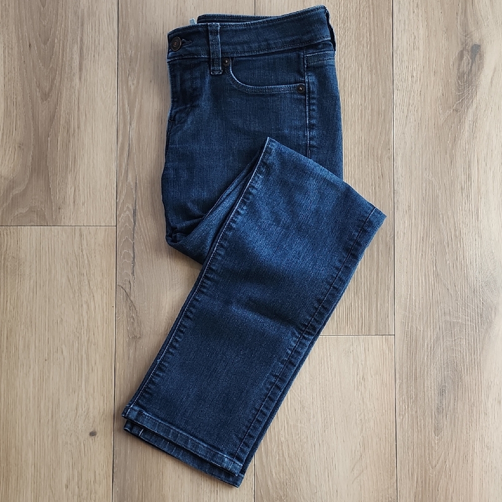 LOFT Dark Blue Straight Leg Jeans